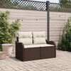 vidaXL Canap&eacute; de jardin Marron 121 x 62 x 69cm polyrotin