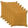 vidaXL Housse de coussin 6 pc HOUTEN Jaune 70 x 70 cm