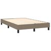 vidaXL Sommier &agrave; lattes de lit matelas et LED taupe 120x190 cm tissu
