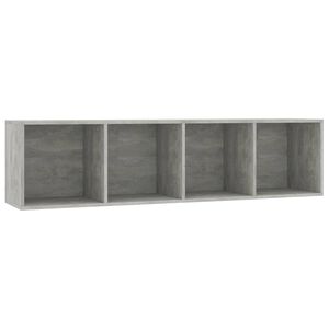 vidaXL Biblioth&egrave;que/Meuble TV Gris b&eacute;ton 143x30x36 cm