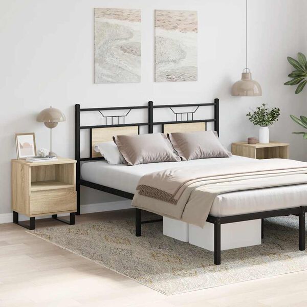 vidaXL Tables de chevet 2 pcs chêne sonoma 40x35x50 cm bois ingénierie