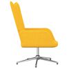 vidaXL Chaise de relaxation Jaune moutarde Tissu