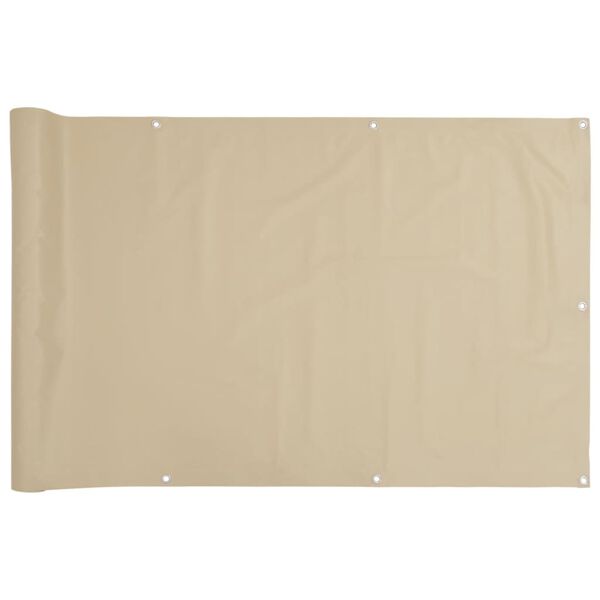 vidaXL &Eacute;cran de balcon Beige 120x400 cm Tissu Oxford
