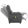 vidaXL Chaise de massage Gris clair 93.5 x 67.5 x 101.5 cm tissu