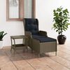 vidaXL Salon de jardin 2 pcs avec coussins résine tressée marron