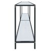 vidaXL Table console Blanc 200x35x75,5 cm Verre trempé