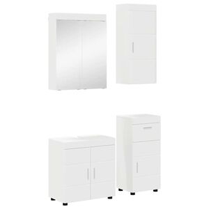 vidaXL Ensemble de mobilier de salle de bain TULUM 4 pc Blanc