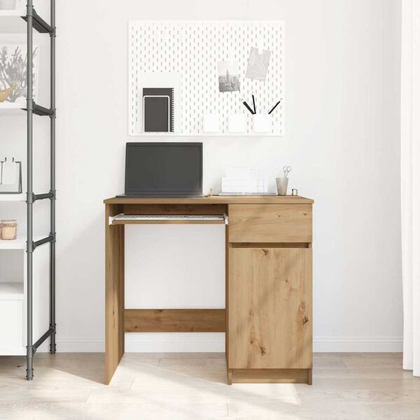 vidaXL Bureau ch&ecirc;ne artisanal 86x49x76 cm bois d'ing&eacute;nierie