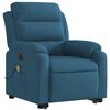 vidaXL Fauteuil inclinable de massage électrique bleu velours