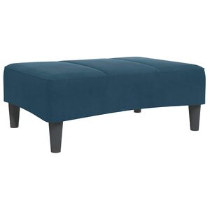 vidaXL Repose-pied bleu 77x55x31 cm velours