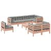 vidaXL Salon de jardin 9 pcs avec coussins sapin de douglas solide