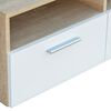 vidaXL Meuble TV Bois d’ingénierie 95x35x36 cm Chêne et blanc
