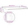 vidaXL Auvent Rétractable Blanc 400 × 300 cm Polyester