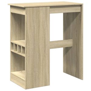 vidaXL Table de bar avec &eacute;tag&egrave;res ch&ecirc;ne sonoma bois d'ing&eacute;nierie