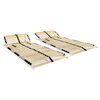 vidaXL Sommiers &agrave; lattes sans matelas 2 pcs avec 28 lattes 90x200 cm