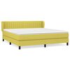 vidaXL Sommier &agrave; lattes de lit avec matelas Vert 180x200 cm Tissu