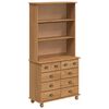 vidaXL Hutch ASKIM Cire de Miel 91 x 40 x 184 cm Bois de pin massif