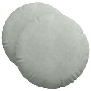 vidaXL Coussins de si&egrave;ge 2 pc Velours Gris clair &Oslash;50 x 19 cm