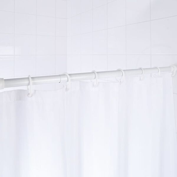 RIDDER Tringle de rideau de douche t&eacute;lescopique 110-185 cm Blanc 55201