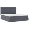 vidaXL Lit de Rangement avec matelas Gris fonc&eacute; 180 x 200 cm Velours