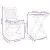 vidaXL Ensemble bistro de jardin 3 pcs Marron Bois d'Acacia Massif