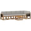 vidaXL Ensemble de canap&eacute;s d'ext&eacute;rieur 7 pc Naturel et gris clair