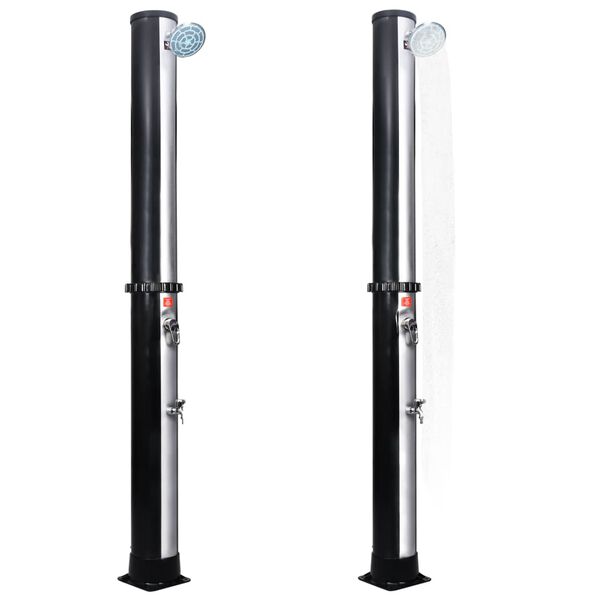 vidaXL Douche solaire d'ext&eacute;rieur avec pomme de douche et robinet 40 L