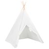 vidaXL Tente tipi d'enfants avec sac Peau de p&ecirc;che Blanc 120x120x150cm