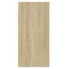 vidaXL Meuble TV Blanc et ch&ecirc;ne sonoma 30,5x30x60 cm Bois d&rsquo;ing&eacute;nierie