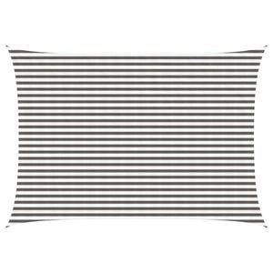 vidaXL Voile d'ombre Gris clair et blanc 3 x 6 m HDPE