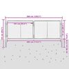 vidaXL Portail de jardin en acier galvanis&eacute; 300 x 75 cm argent