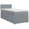 vidaXL Lit boxspring avec matelas Gris clair 90 x 190 cm Tissu
