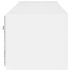 vidaXL Meubles TV muraux avec lumières LED 2 pcs blanc 80x35x31 cm