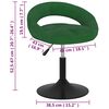 vidaXL Tabouret de bar Vert fonc&eacute; Velours