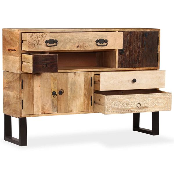 vidaXL Buffet Bois massif de manguier 115x30x80 cm