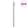 vidaXL Piquets de tente 24 pcs forme de V 29,5cm &Oslash;20mm acier galvanis&eacute;