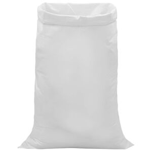 vidaXL Sacs tiss&eacute;s 10 pi&egrave;ces Blanc 80 x 125 cm PP