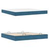 vidaXL Cadre de lit avec matelas avec matelas 2 pcs Bleu Velours