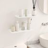 vidaXL &Eacute;tag&egrave;re flottante 2 pcs Blanc 40 x 18 x 2,5 cm Acier