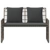 vidaXL Banc ext&eacute;rieur Uni Gris et Gris fonc&eacute; 116 x 55 x 82 cm