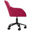 vidaXL Chaise pivotante de bureau Rouge bordeaux Velours
