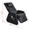 vidaXL Fauteuil de massage Noir Similicuir