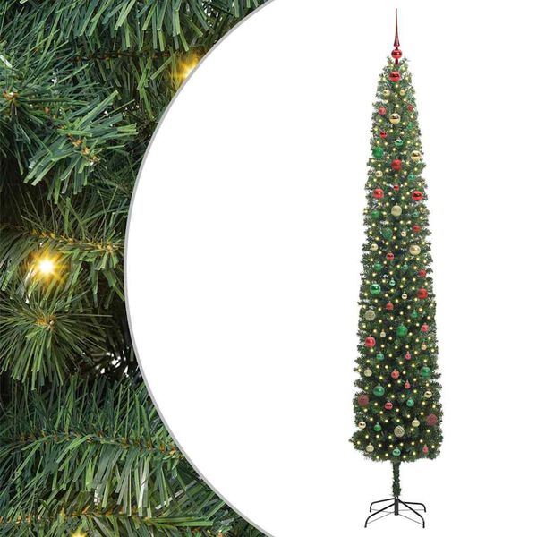 vidaXL Sapin de No&euml;l artificiel Vert 300 cm PVC et acier et plastique