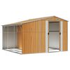 vidaXL Abri de jardin marron clair 277x279x179 cm acier galvanis&eacute;