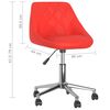 vidaXL Chaise pivotante de salle &agrave; manger Rouge Similicuir