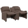 vidaXL Fauteuil de massage inclinable porte-gobelets 2 places taupe