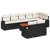 vidaXL Ensemble de canap&eacute; de jardin 9 pc Noir et Cr&egrave;me polyrotin