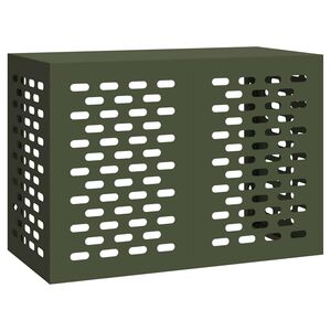 vidaXL Housse de climatiseur Vert olive 100 x 50 x 70 cm Acier