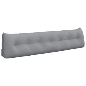 vidaXL Coussin de Dos Gris clair 200 x 24 x 50 cm tissu