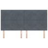 vidaXL T&ecirc;te de lit avec t&ecirc;te de lit Gris fonc&eacute; 180 cm Cuir synth&eacute;tique